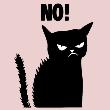 Motiv No Nein Nop Mürrische Lustige Katze Hasst Menschen