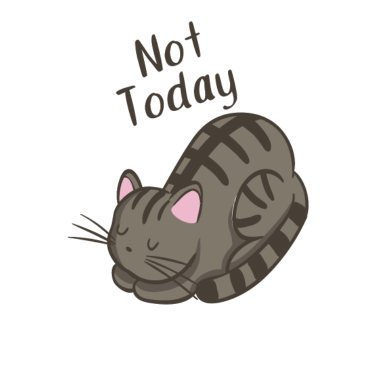 Motiv not today lazy cat faule katze kätzchen relax faul