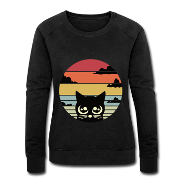 Katzen Pullover - Katze Retro Katzen Cat
