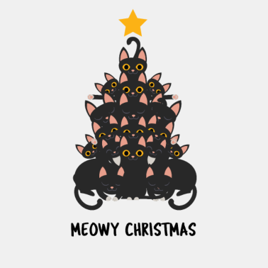 Motiv Katzen Kätzchen Weihnachten Weihnachtsbaum Miau