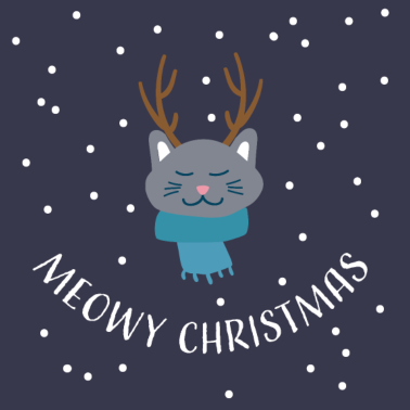 Motiv Meowy Christmas Katze Weihnachten