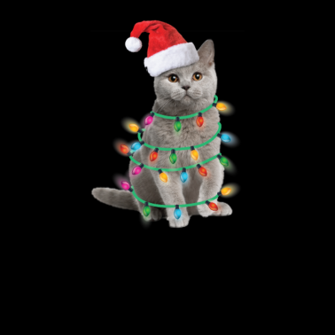 Motiv Meowy Christmas Katze Weihnachten Weihnachtsmütze
