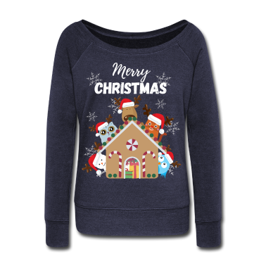 Katzen Pullover - Frohe Weihnachten mit Katzen und Rentier