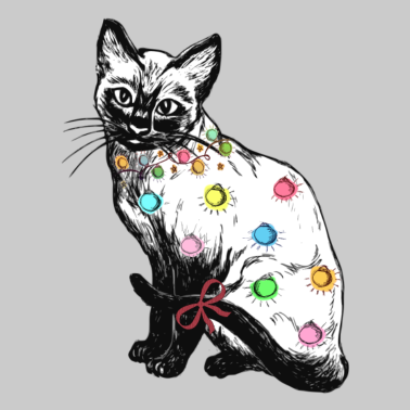 Motiv Xmas Katze - Weihnachten mal anders - Christmas