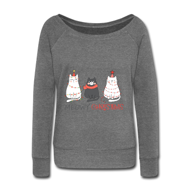 Katzen Pullover - Meowy Christmas lustig Weihnachten Katzen Geschenk