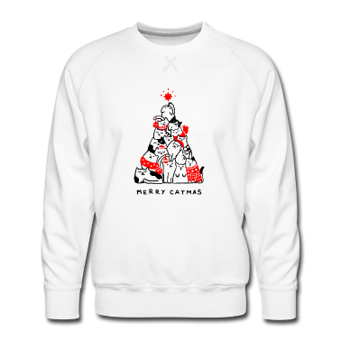 Katzen Pullover - Frohe Weihnachten Weihnachten rote Sonne