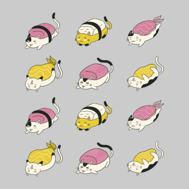 Motiv Sushi Katzen