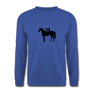 Katzen Pullover - Pferd mit Katze
