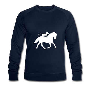 Katzen Pullover - Katze reitet Pferd Jockey