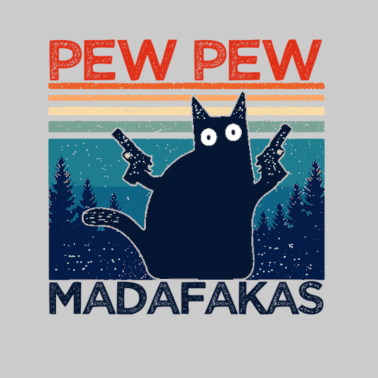Motiv pew pew funny cat lustige katze geschenkidee
