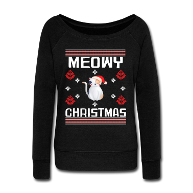 Katzen Pullover - Meowy christmas Katze und Katzen Weihnachten