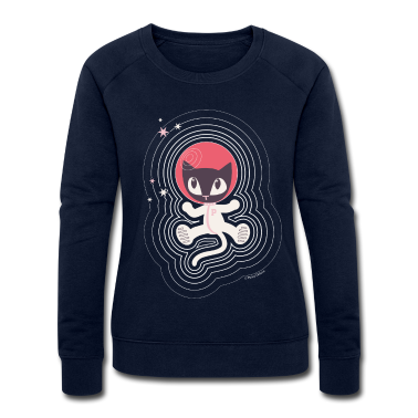Katzen Pullover - Pussy Deluxe Katze als Astronaut