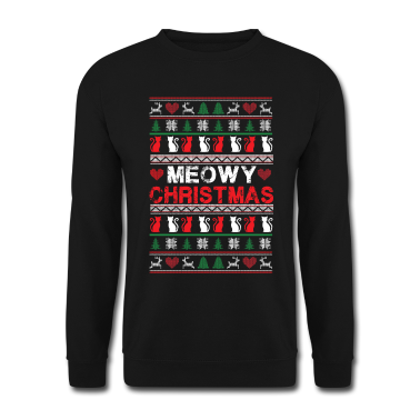 Katzen Pullover - Meowy Christmas Katzen Weihnachten