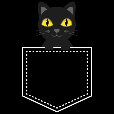 Motiv Taschentier schwarze Katze