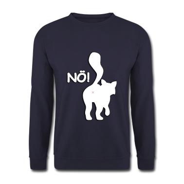 Katzen Pullover - Katze Kater von hinten NÖ! Keine Lust Fun Nein