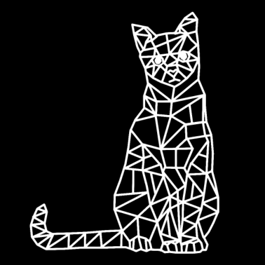 Motiv Kätzchen Katze geometrisch Geometrie Tiere