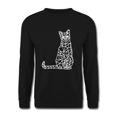 Katzen Pullover - Kätzchen Katze geometrisch Geometrie Tiere