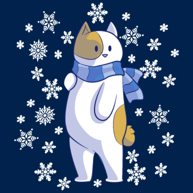 Motiv Winter Katze Schnee Kalt Geschenk Schal Cool