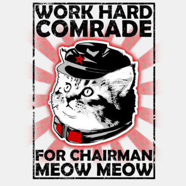 Motiv Kommunismus Katze lustiges Poster Design