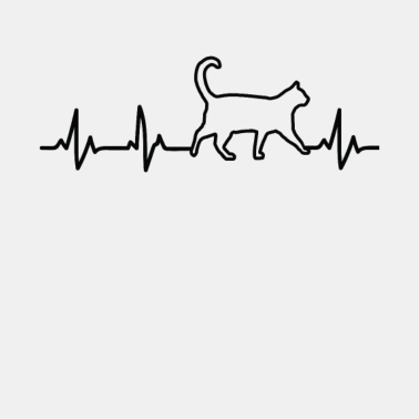 Motiv Herzschlag Katze EKG