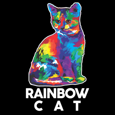 Motiv Regenbogen Katze