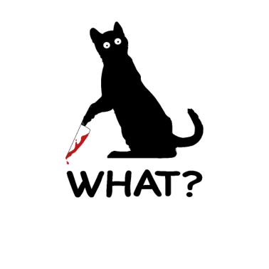 Motiv Katze What Mit Messer Lustiges Halloween Kostüm