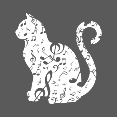 Motiv Noten Katze Shirt Design Geschenk