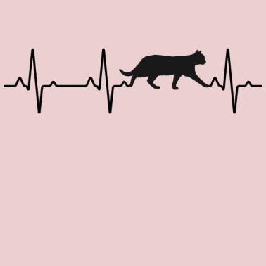 Motiv Herzschlag Katze katzenliebhaber Geschenk T-Shirt