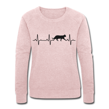 Katzen Pullover - Herzschlag Katze katzenliebhaber Geschenk T-Shirt