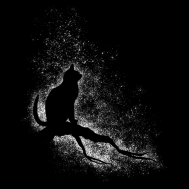 Motiv Katze und Sterne