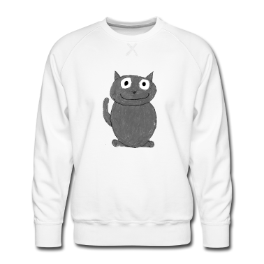 Katzen Pullover - graue Katze