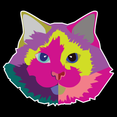 Motiv Ragdoll Katze Popart Katzenliebhaber Geschenk