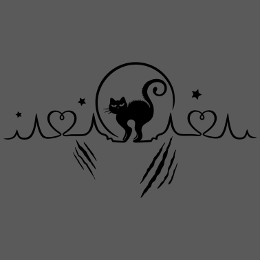 Motiv Katze Herzschlag Herzfrequenz Kratzer