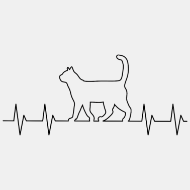 Motiv Katze Heartbeat Herzschlag
