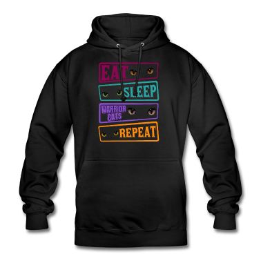 Katzen Hoodie - Eat Sleep Katze Cat Repeat Warrior Cat Katzen