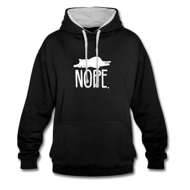 Katzen Hoodie - T-Shirt Katze lustig Spruch Nope Geschenk Idee