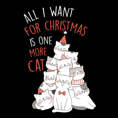 Motiv Weihnachten Katze Weihnachtsbaum Haustier Geschenk