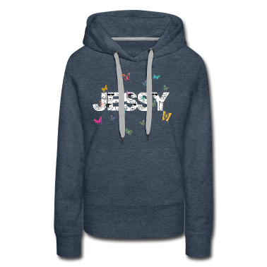 Katzen Hoodie - Jessy - Schöner Name mit Schmetterlingen & Katzen