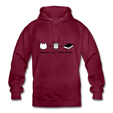 Katzen Hoodie - Katze Kaffee Buch ist alles was ich brauche