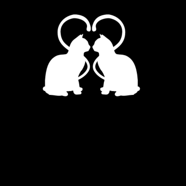 Motiv Katzen T-Shirt mit Herz Katzen Liebe Katzen Damen