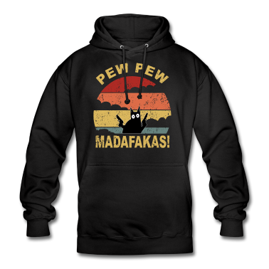 Katzen Hoodie - Pew Pew Madafakas Katze Retro Geburtstagsgeschenk