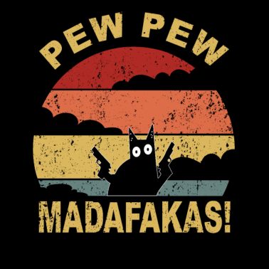 Motiv Pew Pew Madafakas Katze Retro Geburtstagsgeschenk