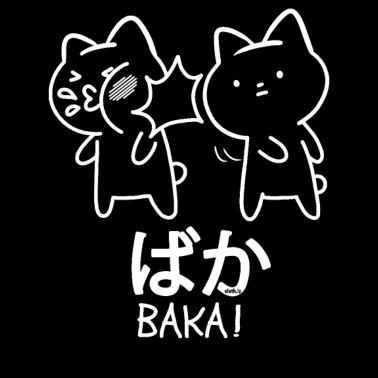 Motiv Anime Otaku Lustig Baka Katze Katzen