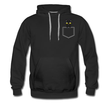 Katzen Hoodie - Taschentier schwarze Katze