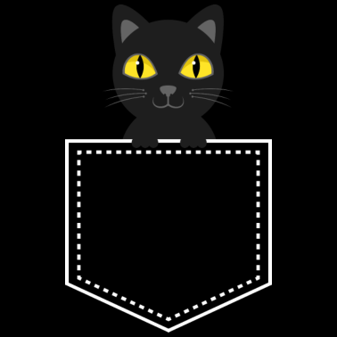 Motiv Taschentier schwarze Katze