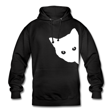 Katzen Hoodie - Katze Gesicht Weiß