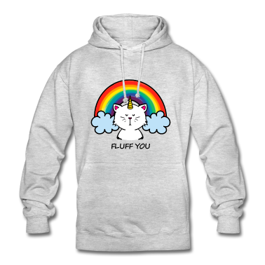 Katzen Hoodie - funny caticorn luff you