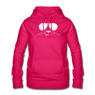 Katzen Hoodie - Katzen Gesicht mit Sonnenbrille