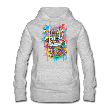 Katzen Hoodie - P.D. Moreno Katze mit Brille
