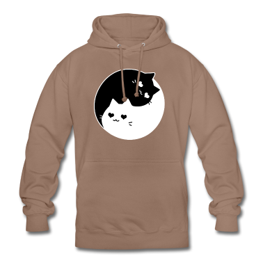 Katzen Hoodie - Ying & Yang - 2 Katzen